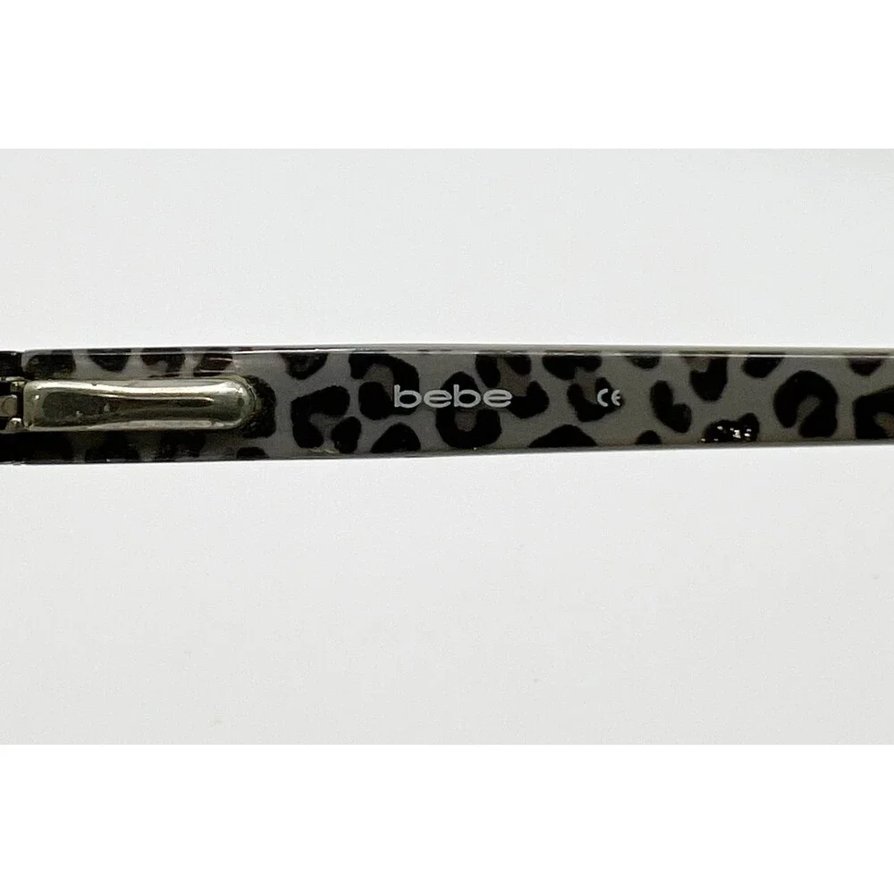 Bebe Eyeglasses Womens Black Leopard Print Agreeable BB5010 53-17-135